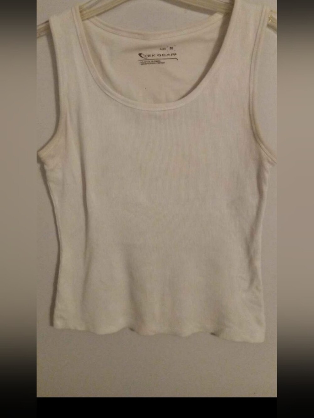 Tek Gear White Tank Top